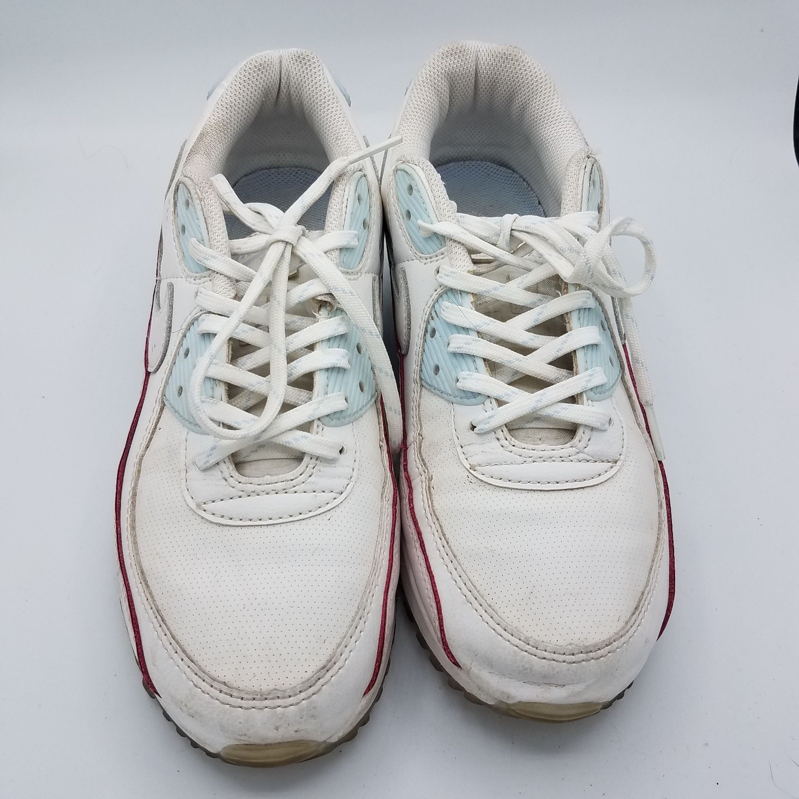 Nike Air Max 90 One of One Sneakers Mens 8.5 White/Hydrogen Blue Mens CW5569-100
