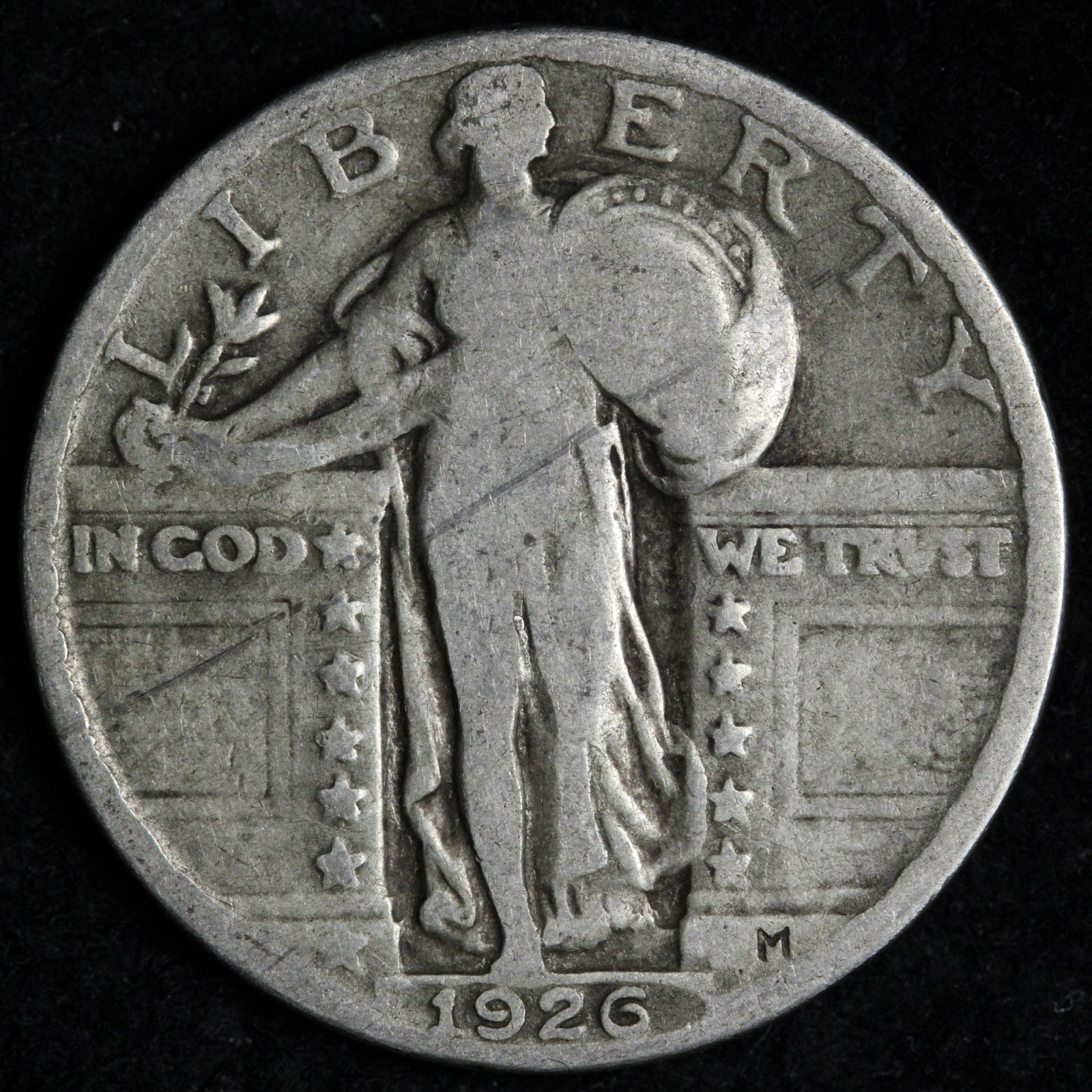 1926 Standing Liberty Silver Quarter VG E292 UGL