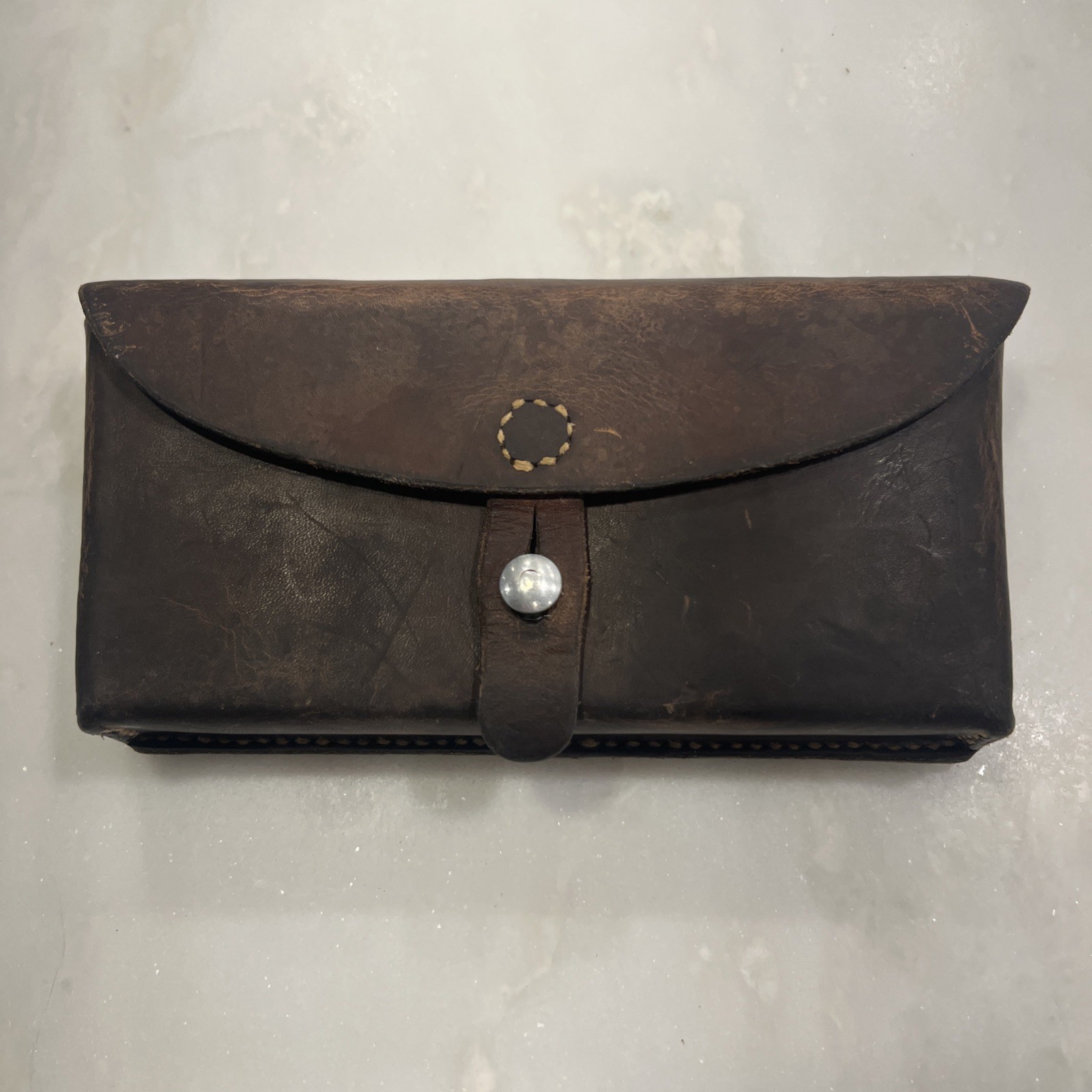 Vintage Leather Bag Swiss Army Ammo Belt Pouch # 1966 Bag Militaria WW2 WWII