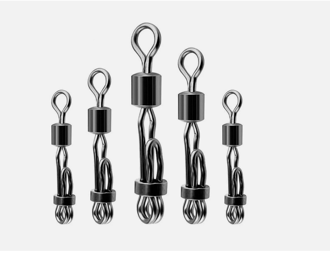 10~20Pcs Fishing Rolling Swivels Barrel Swivel Fishing Hook Fast Connector