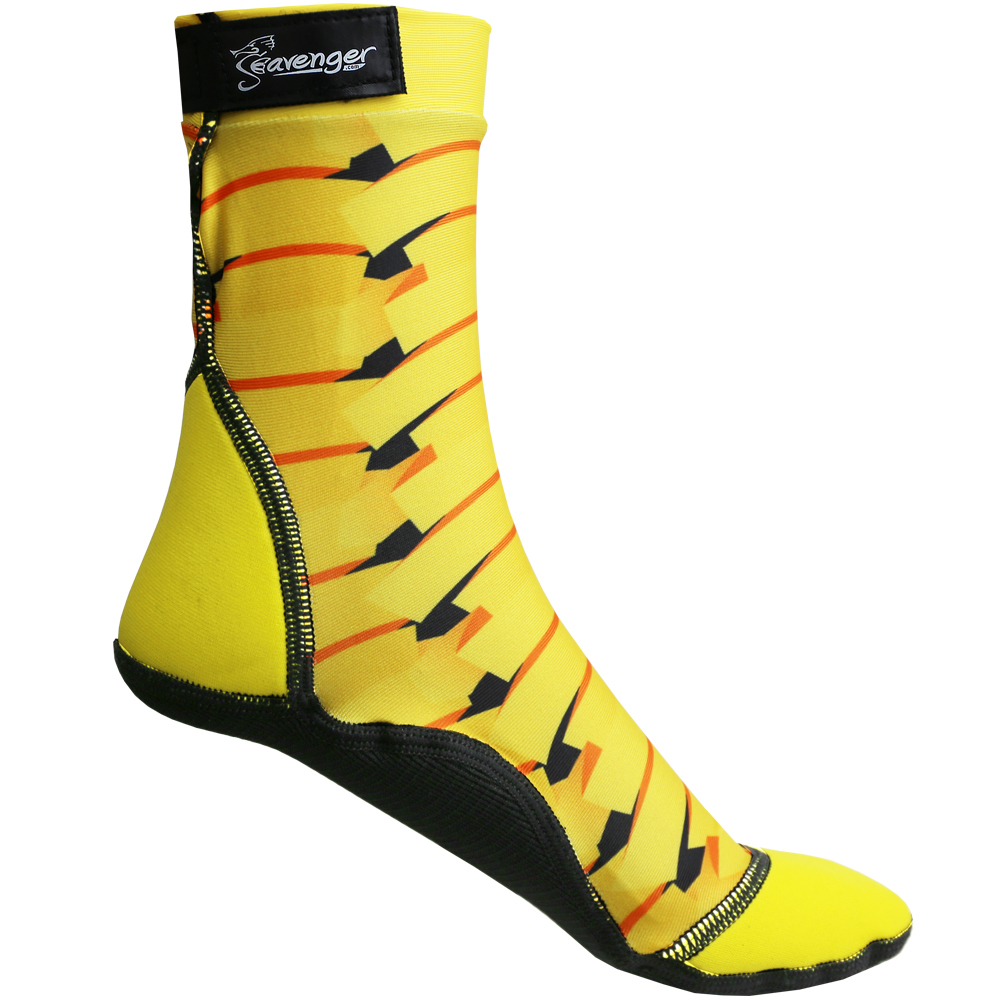 Seavenger SeaSnug Lycra Neoprene Beach Pool Lake Water Sock-Yellow Ribbon