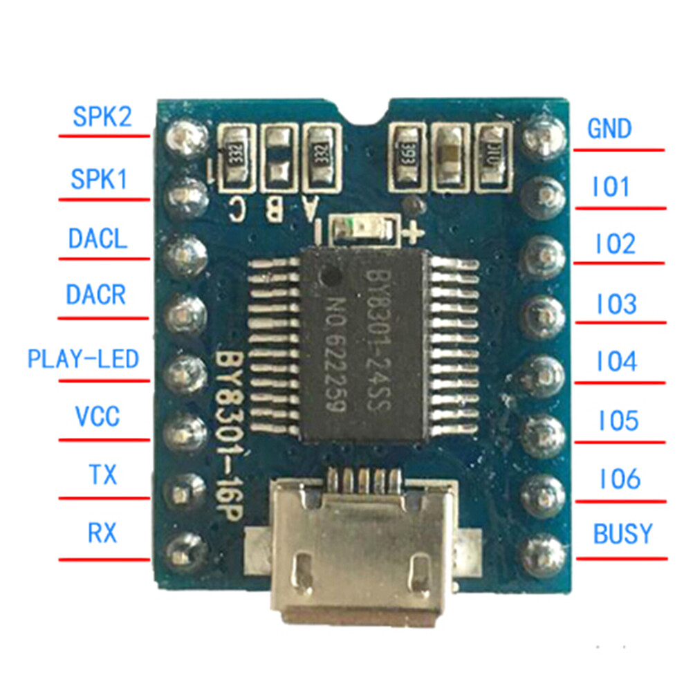 set of 1 module BY8301-16P SSOP2 MP3 SPI FLASH 3W new