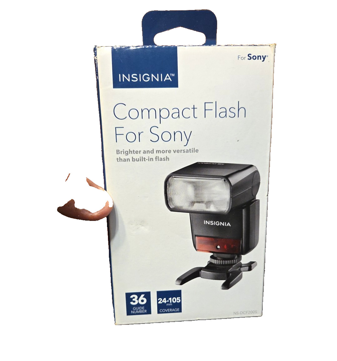 Insignia NS-DCF200S Compact Flash 36 Guide Number 24-105mm Coverage For Sony