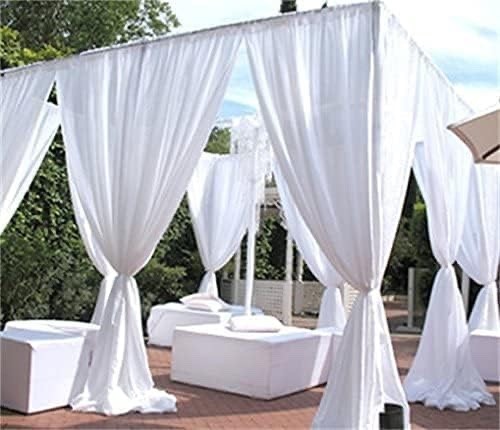 120" Wide (10ft Wide) x 120 Yards Roll - White Sheer Voile Chiffon Fabric