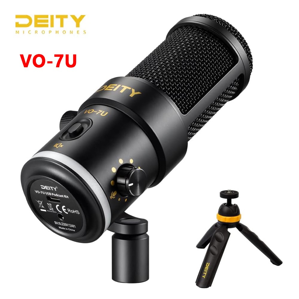 Deity VO-7U Tripod USB Broadcast Microphone Dynamic USB Mic with RGB Lighting