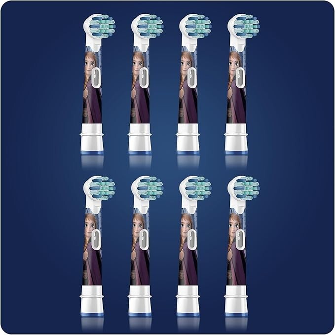 Oral B Kids Frozen Brush Heads for Electric Toothbrush - Pack of 8 Counts