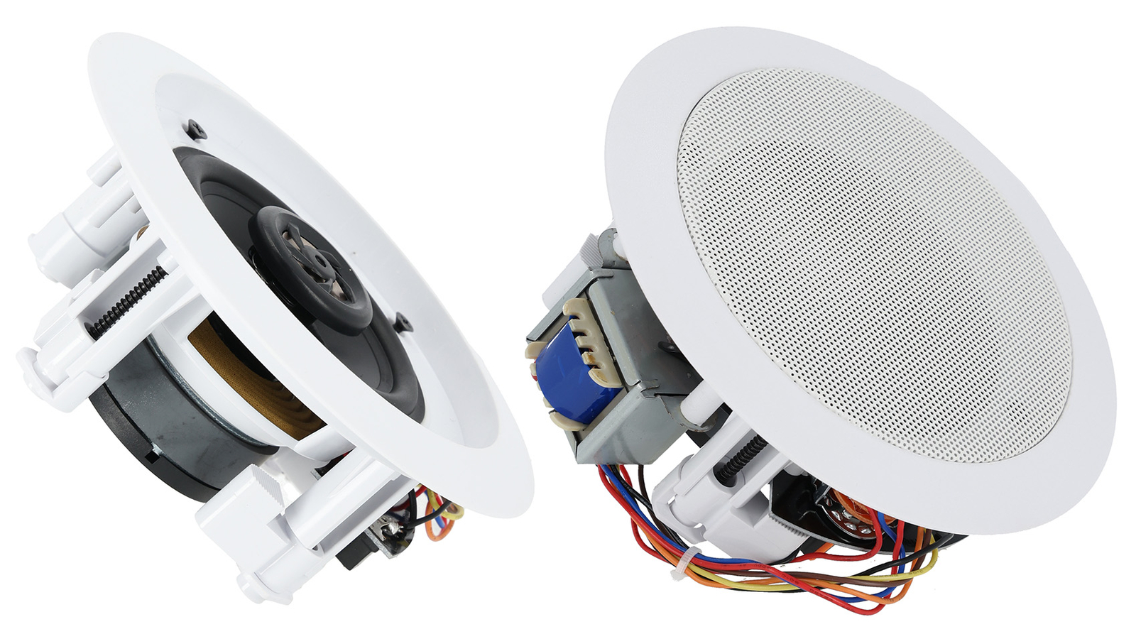 10) Rockville CC4T White 4" Commercial 70v Ceiling Speakers For Restaurant/Cafe