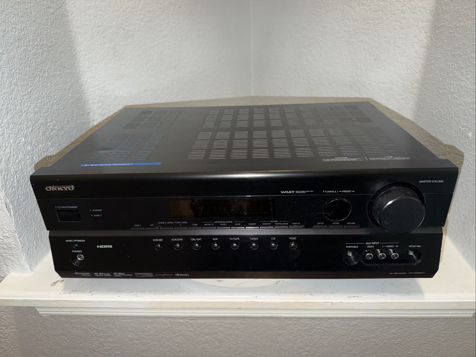 Onkyo TX-SR507 70-Watt 5.1 Ch AV Surround Home Theater Receiver. See Video!