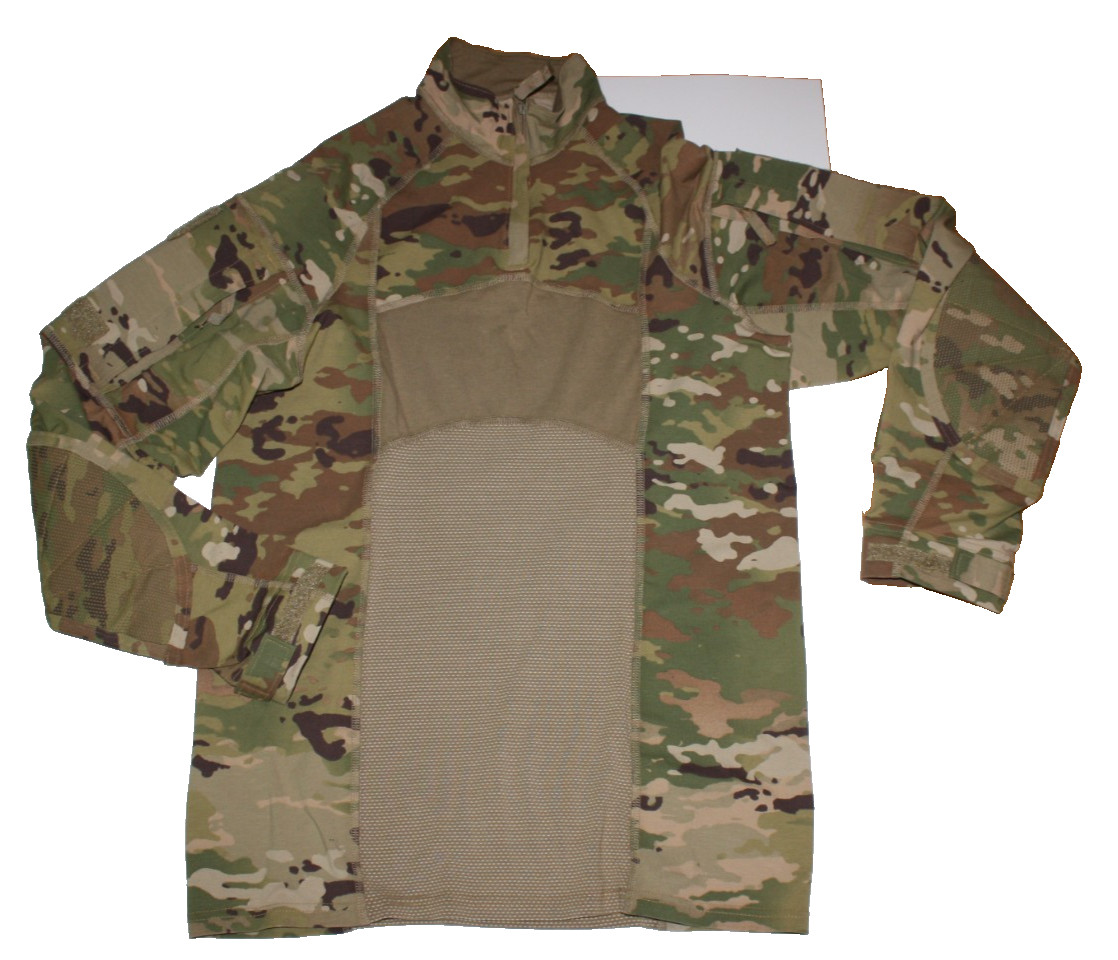 Team Soldier Army Combat Shirt Men's Med Green Camo FR Flame Resistant Military