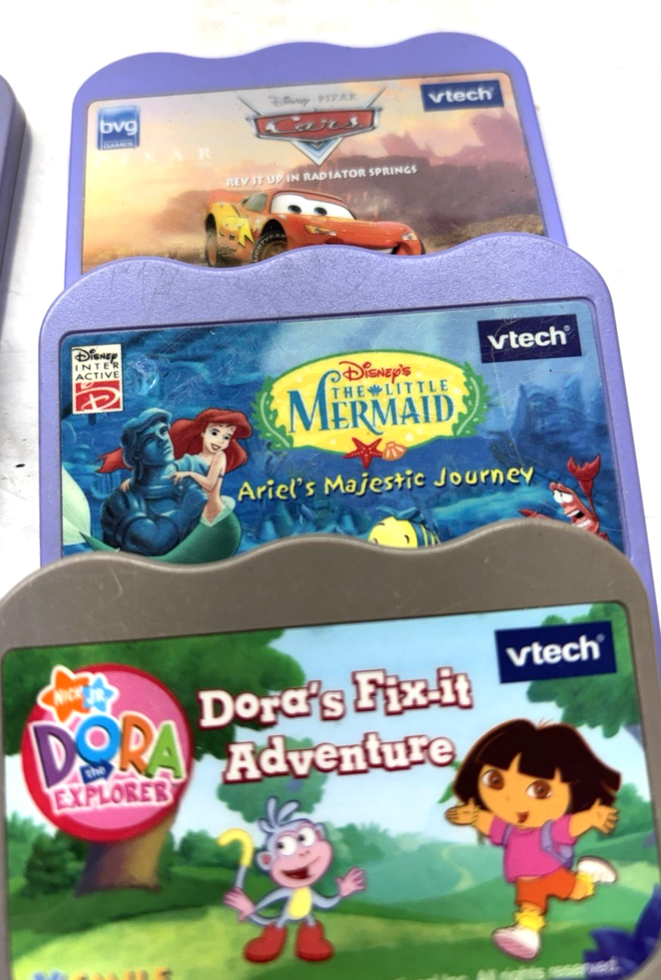 VTech VSmile System Cartridges Learning Games Set 8 Pooh Mermaid Lion King Dora