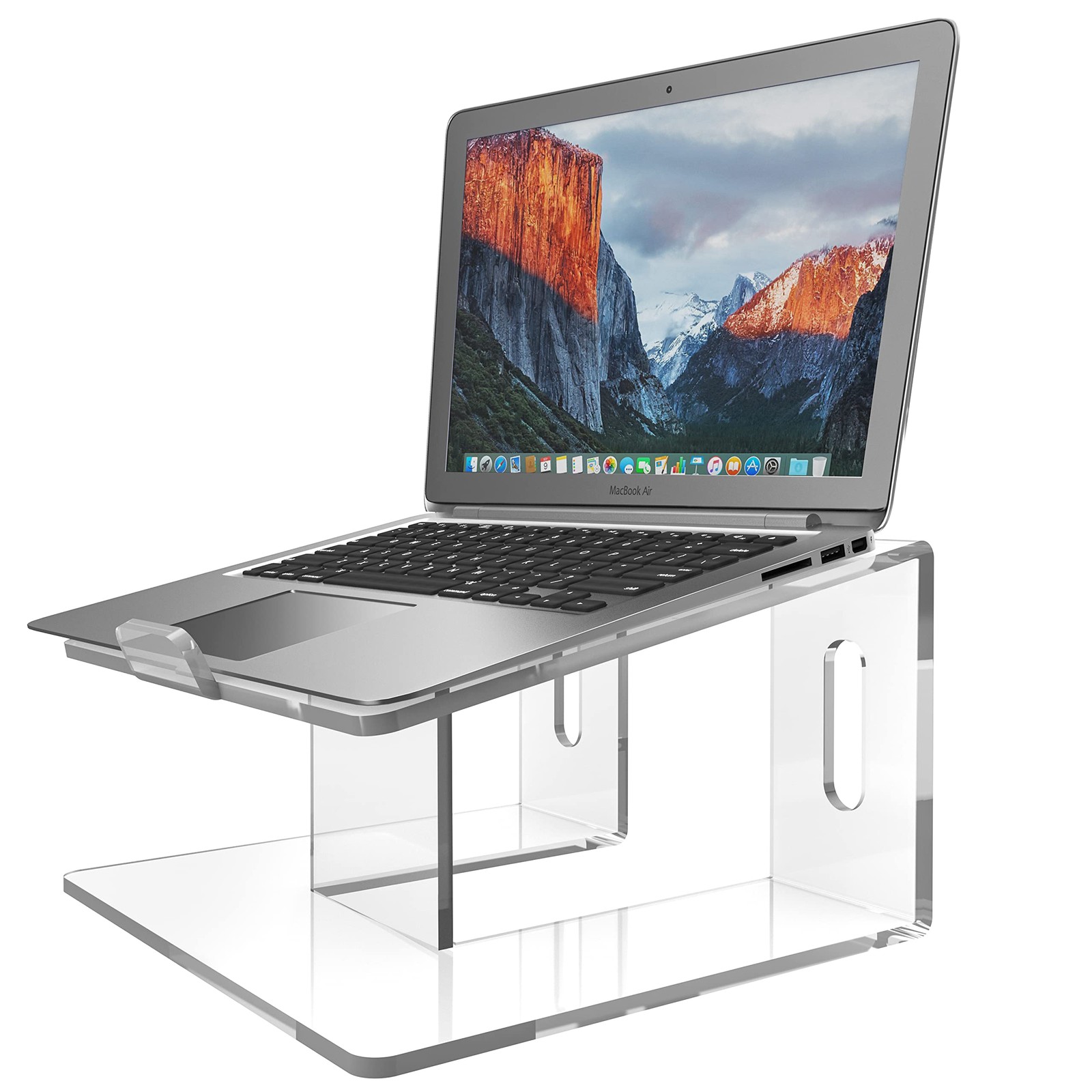 6MM Clear Acrylic Laptop Stand For Desk Portable Ergonomic Riser 1015.6