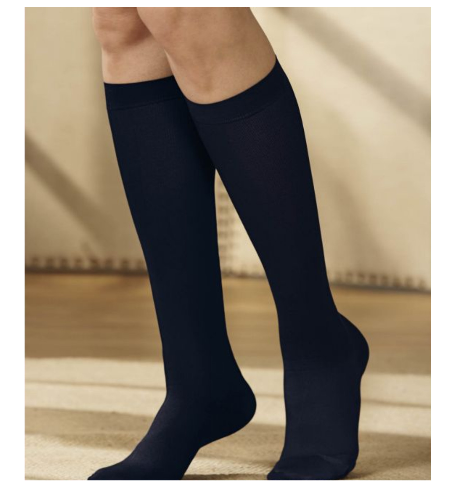 Shop National Microfiber Graduated Compression Dress Sock 2-pk Navy M #18698