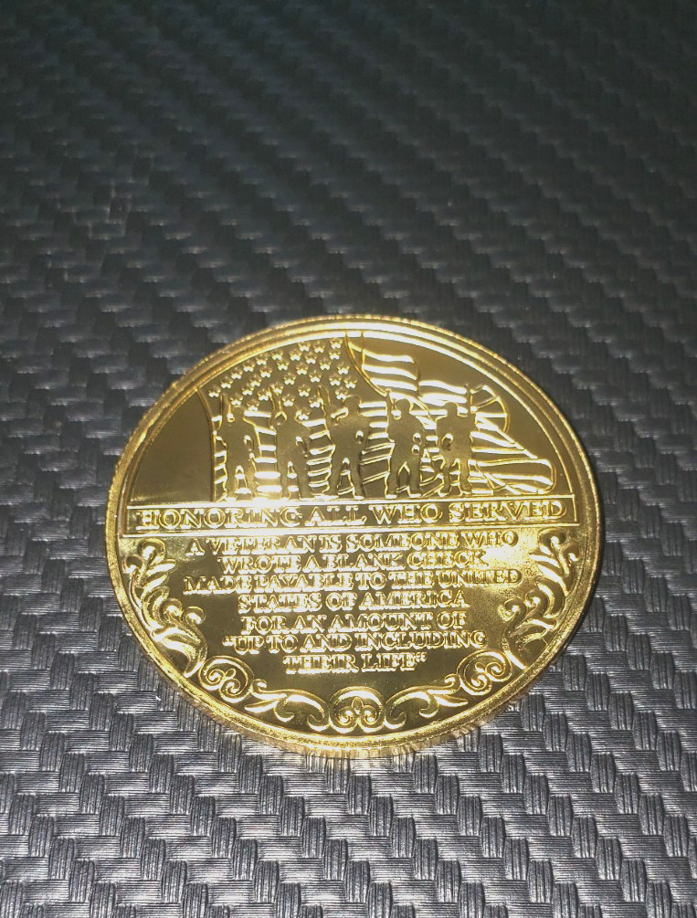 Military Challenge Coins Veterans Coin Thank You for Your Service Veteran's Day