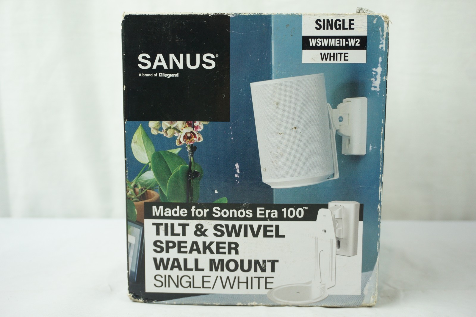 NEW (1) Sanus Speaker Wall Mount for Sonos Era 100 - Single - White NEW