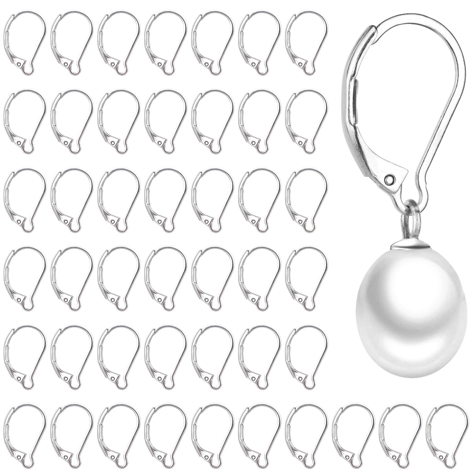 50pcs Stainless Steel Outer diameter 10x16mm; inner 10x7mm, Silver