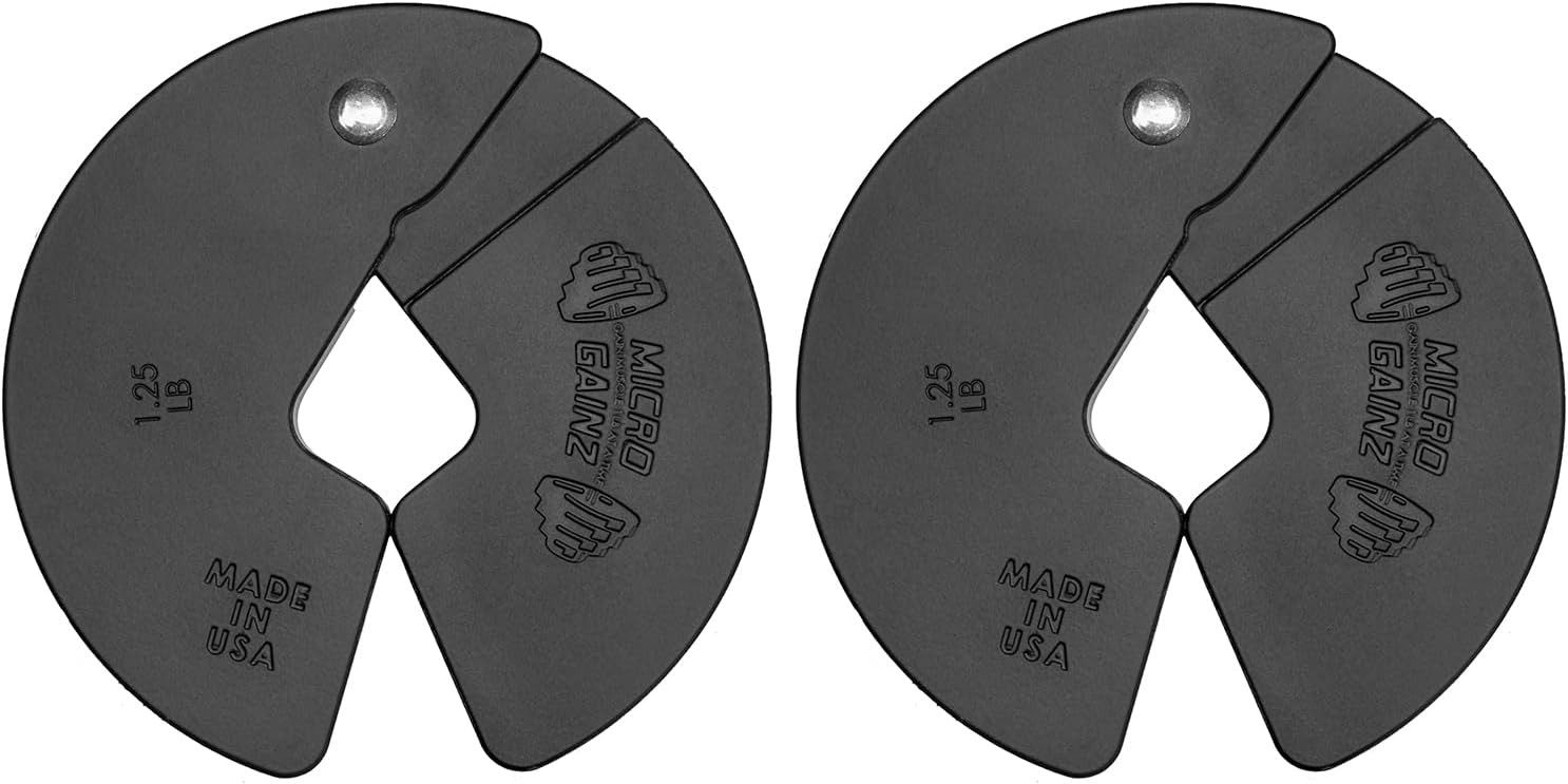 Micro Gainz Dumbbell Fractional 1.25lb Weight Plate, Ideal for Micro Loading