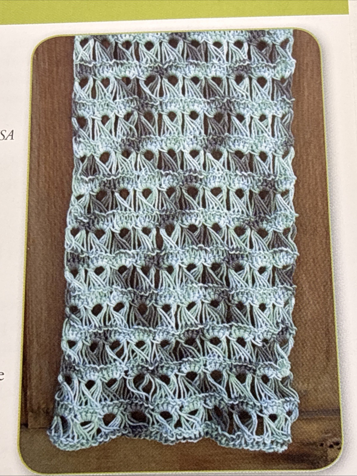 Laurel Broomstick Lace Wrap Crochet Pattern Cards Pages