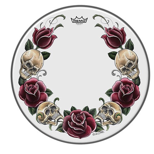 Batter, Tattoo SkynSkyndeep, 13, 'color Rock & Roses' Graphic, Packaged Drum Hea