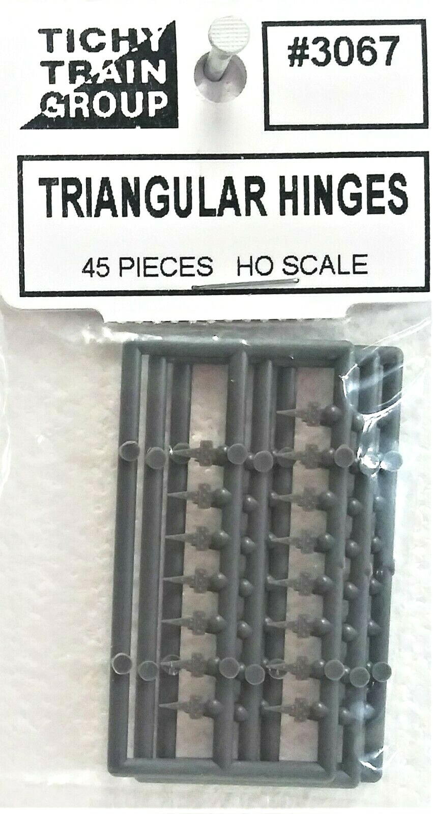 HO Scale Tichy Train Group 3067 Triangular Style Hinges pkg (45)