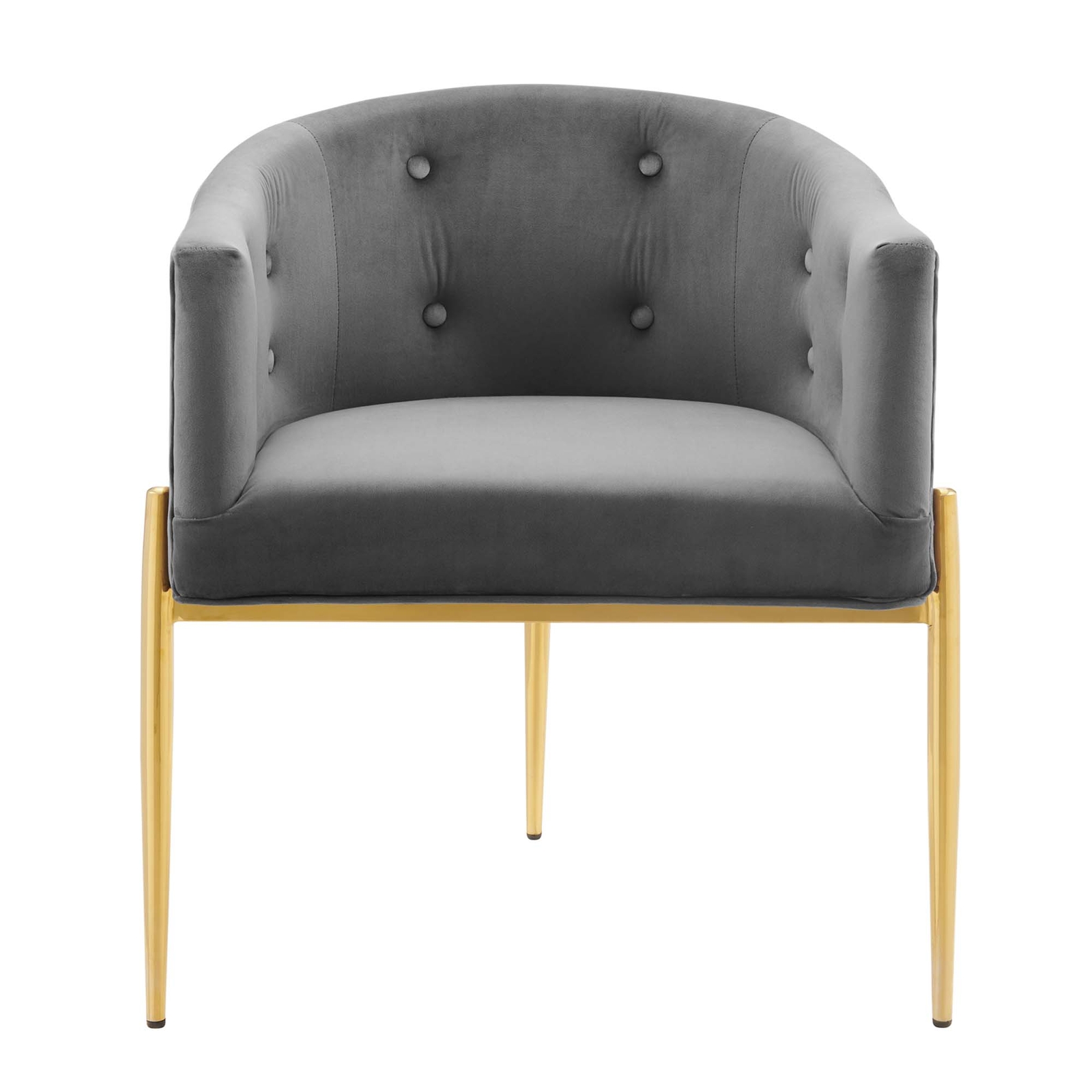 Modway Savour Tufted Performance Velvet Accent Chair in Gray