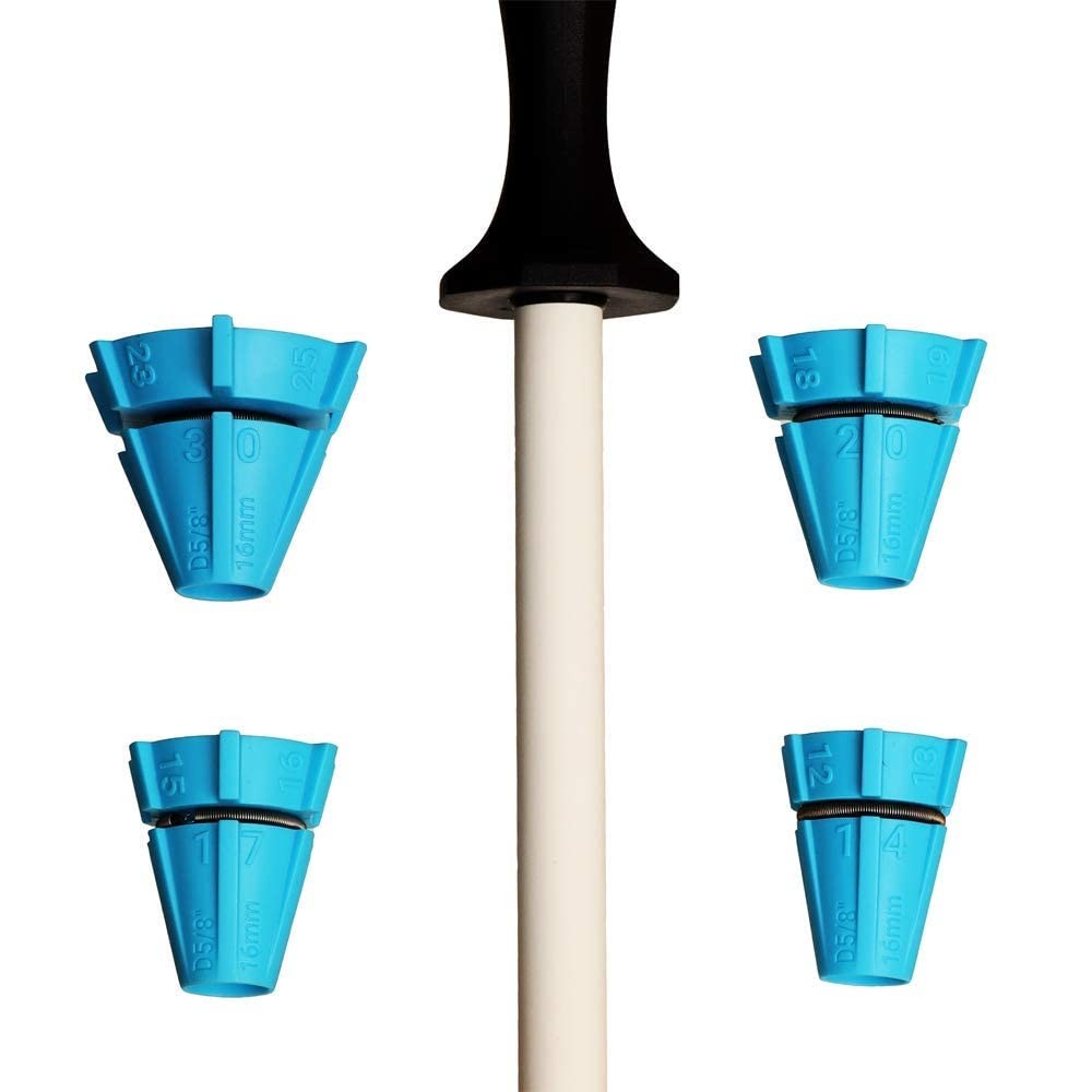 Wedgek HXT Ceramic Thick Sharpening Rod and Angle Guides, 11-Inch White