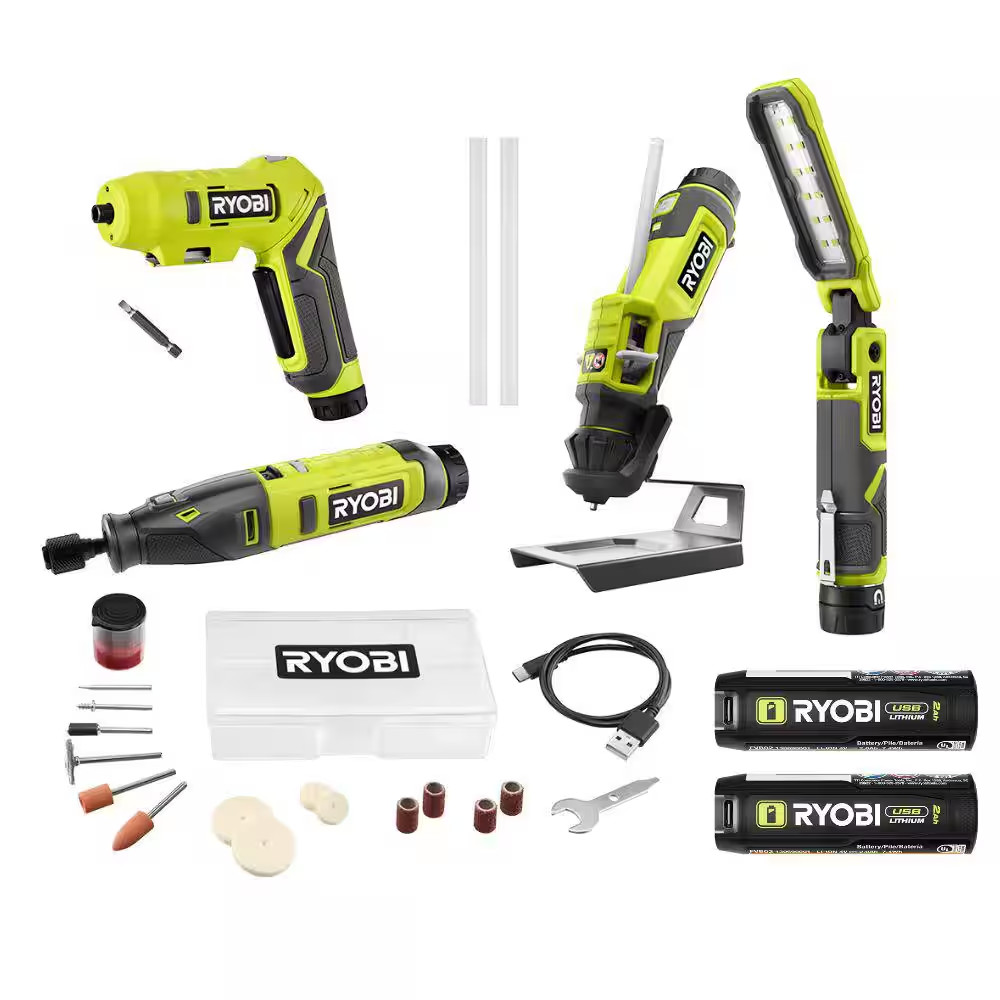 USB Lithium Project Kit with Rotary Tool, Inspection Light, Screwdriver, Glue Pe