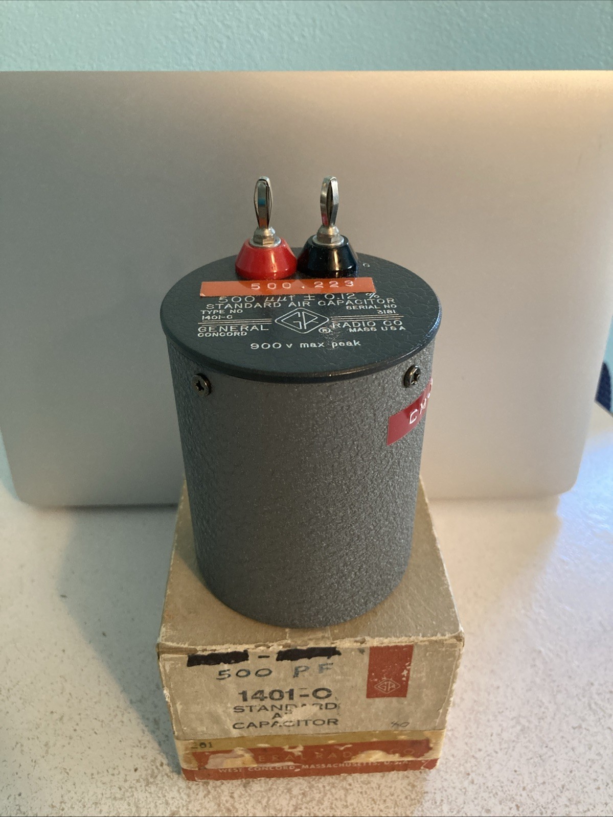 GenRad 1401-C Standard Air Capacitor 500uuf General Radio Company Vintage 1401C