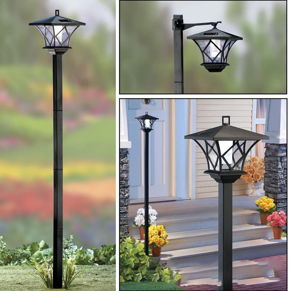 NEW ARRIVAL! SOLAR STREET LED LAMP POST - 5' TALL! SET AT MULTIPLE HEIGHTS
