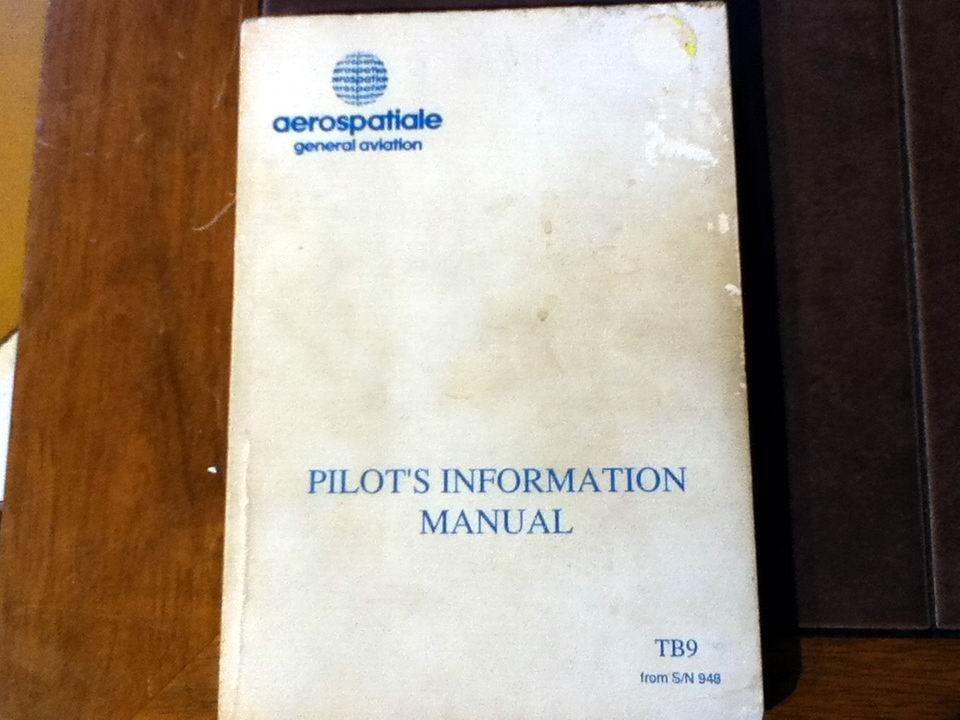 Aerospatiale Socata TB9 Pilots Information Manual