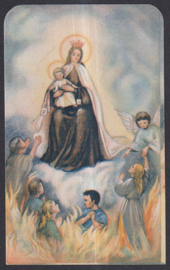 Holy card antique de la Virgin del Carmen santino image pieuse estampa
