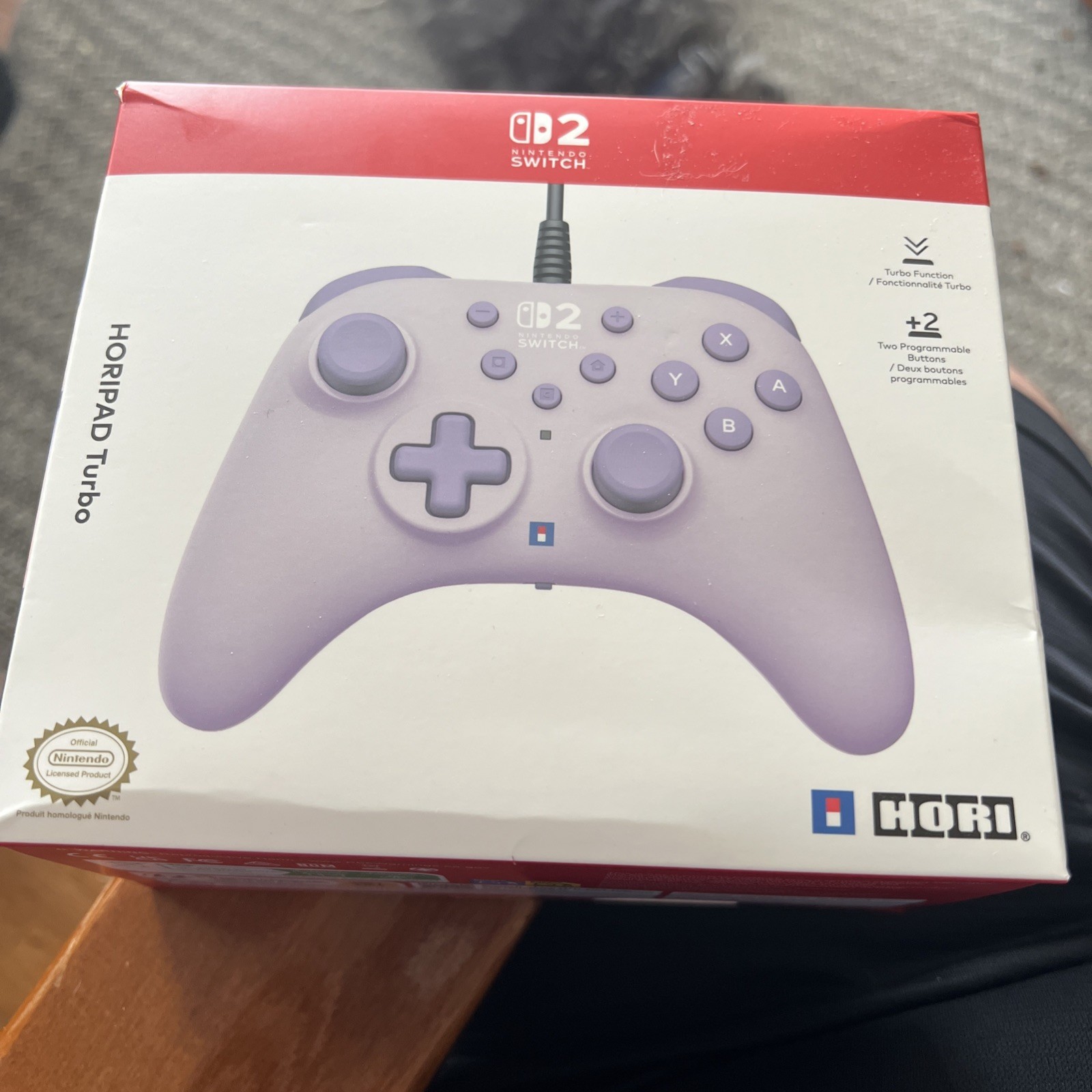 Hori HORIPAD Turbo Wired Controller for Nintendo Switch 2 Cozy Lavender