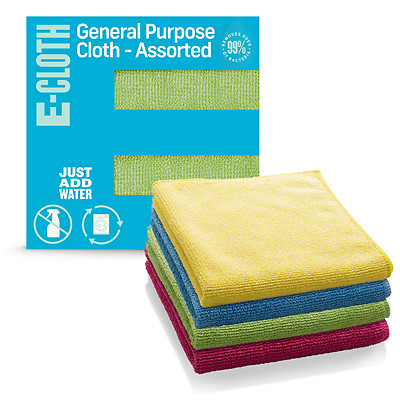 E-CLOTH General Purpose Cloths - Assorted Colors - 4 pack