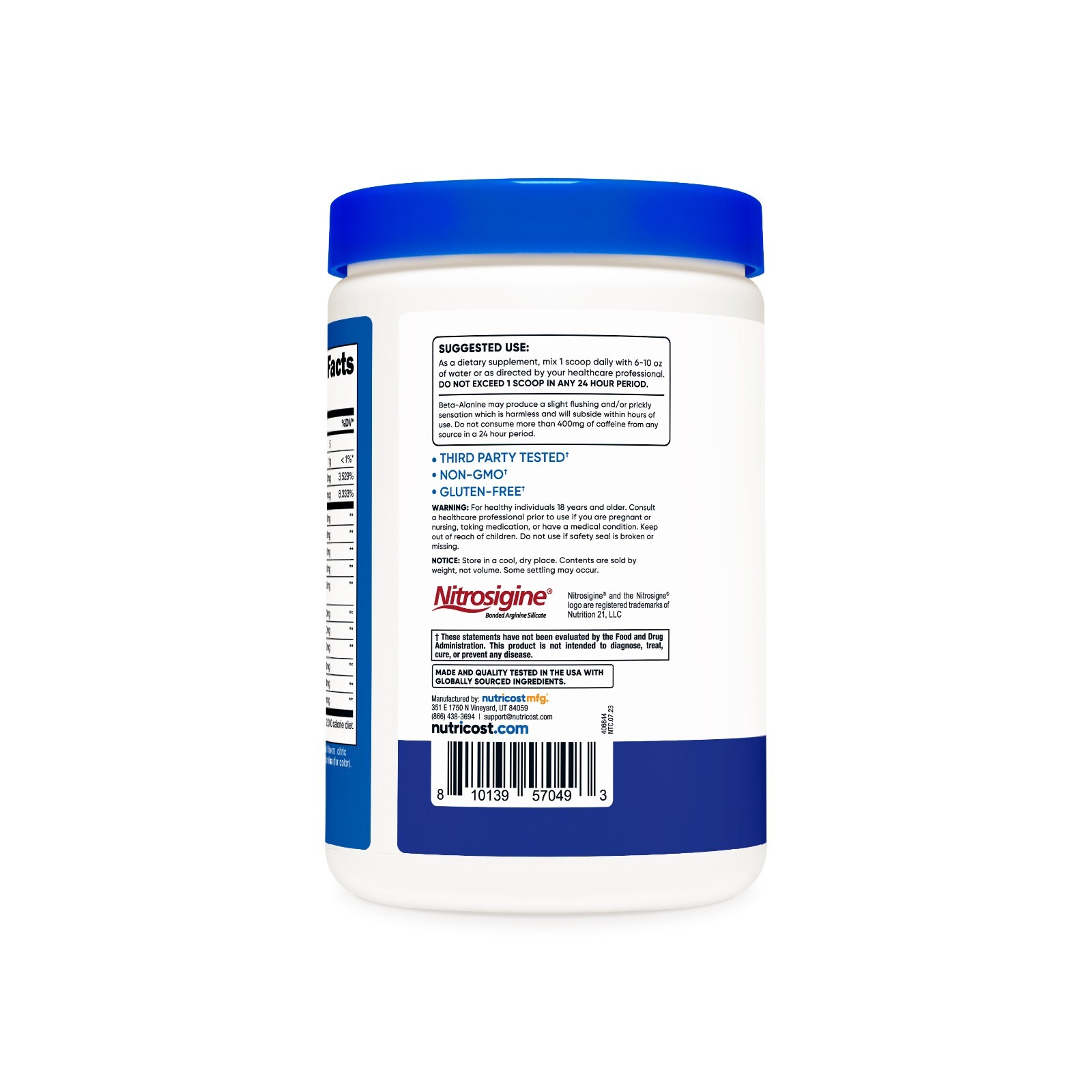 Nutricost Pre-C, Pre-Workout Complex with Creatine Powder (Blue Raspberry) 450g