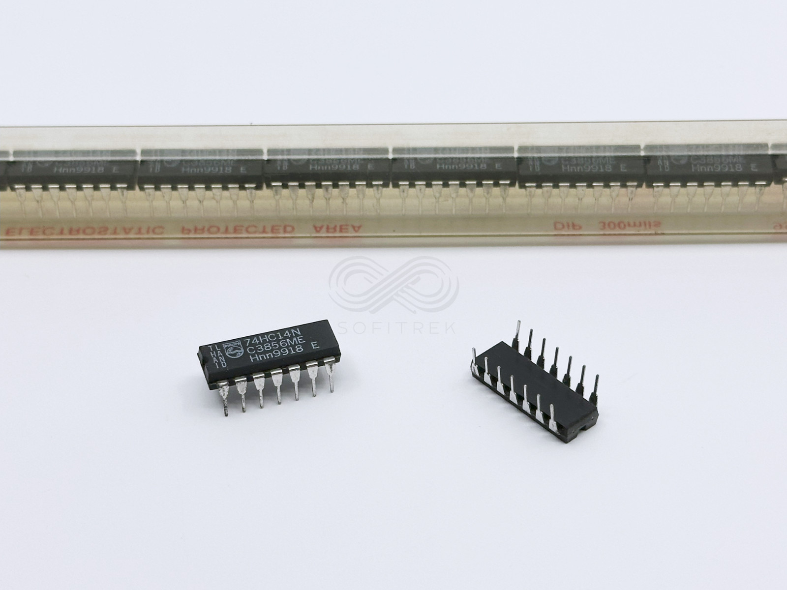 5PCS 74HC14N Philips CMOS Hex Schmitt-Trigger Inverter 2–6V PDIP-14 74HC14