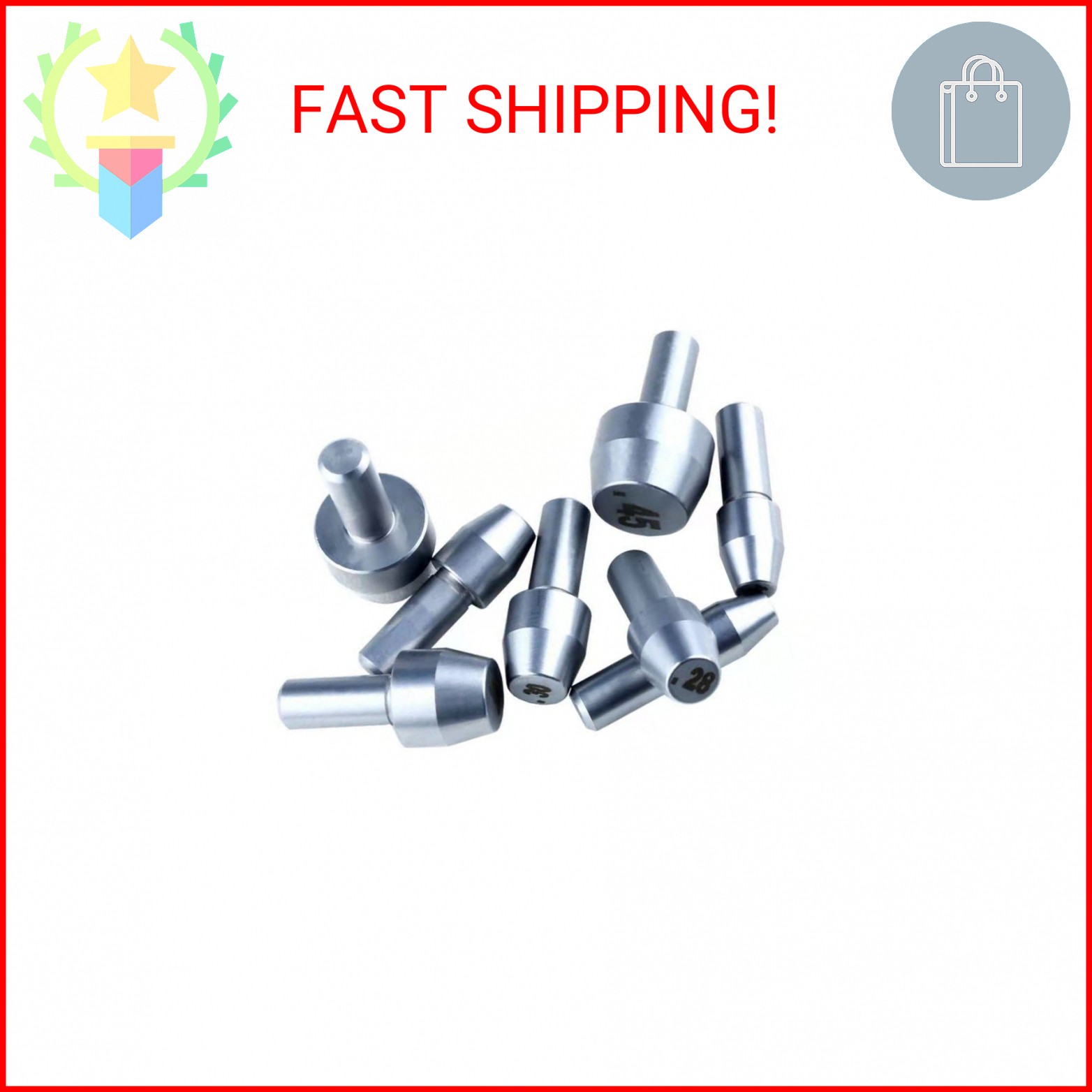 McJ Tools Reloading Case Trimmer Pilot Set of 8 Most Popular Sizes:.22/.24/.27/.