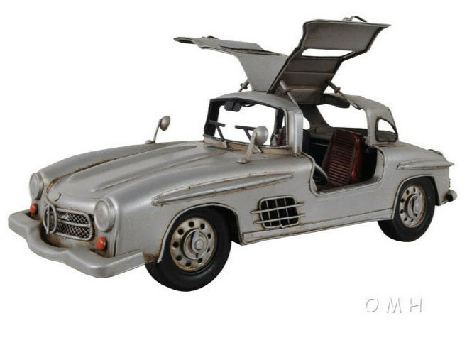 1954-57 Mercedes Benz 300L Gullwing Metal Car Model 13" Classic Automotive Decor