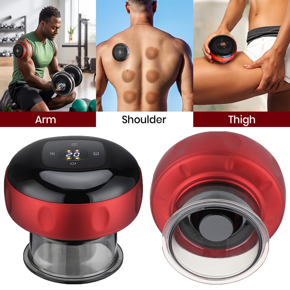 Electric Cupping Therapy Set with Red Light Smart Cupping Gua Sha Massage Device