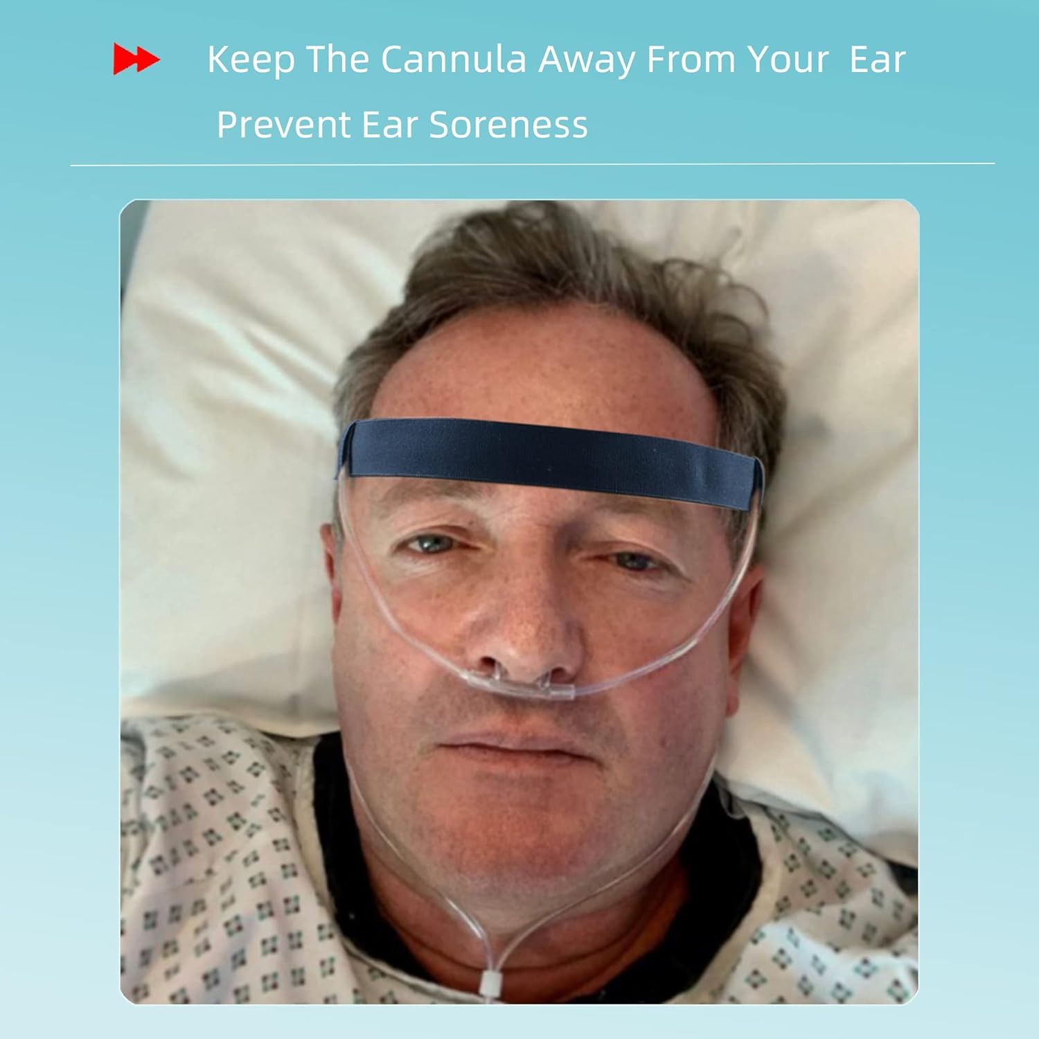 Comfortable Nasal Oxygen Cannula Ear Protector Cannula Headband for Oxygen Users