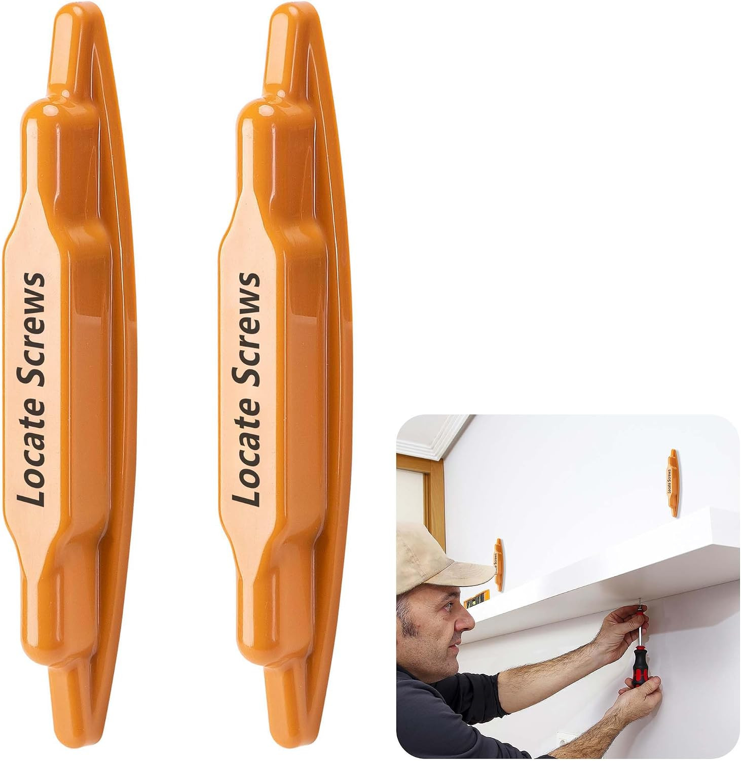 2 Pcs Stud Finder Magnet, Powerful Magnetic Stud Detector | 0.9 X 5.5 Inches Com