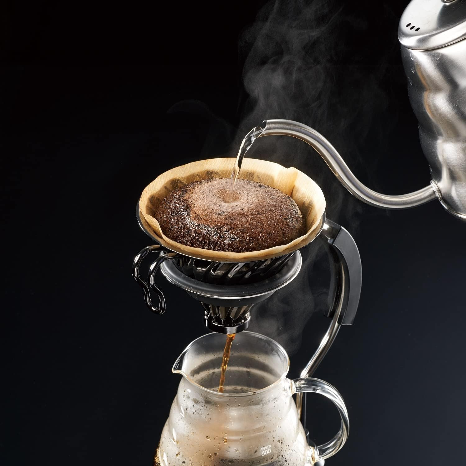 V60 Metal Coffee Dripper, 02 Matte Black