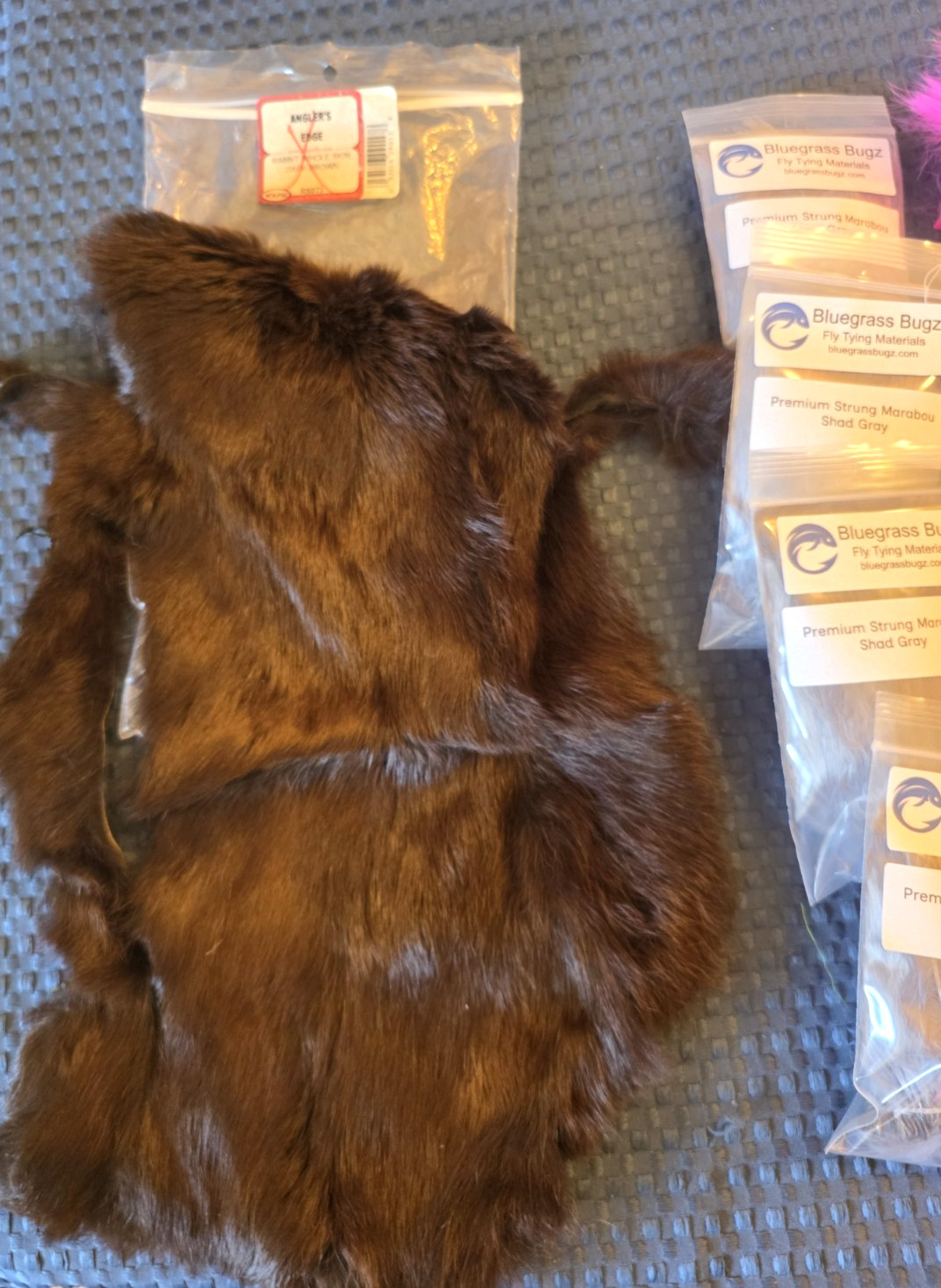 Premium Wapsi Dyed Rabbit Skins for Fly Tying and Jig Making-Strung Marabou