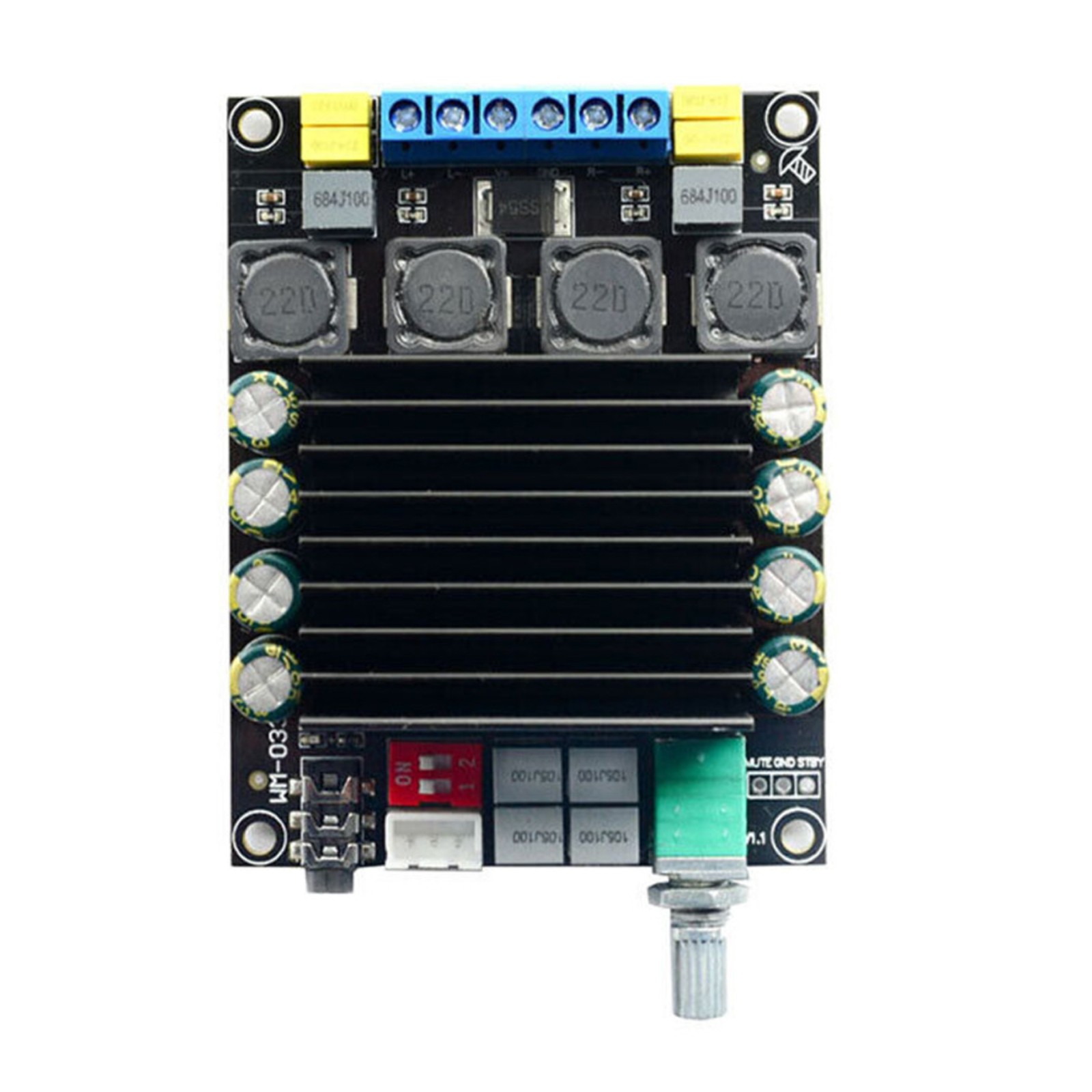 DC 12-36V 2*100W Adjustable Gain Audio Board TDA7498 Power Class D Amplifier