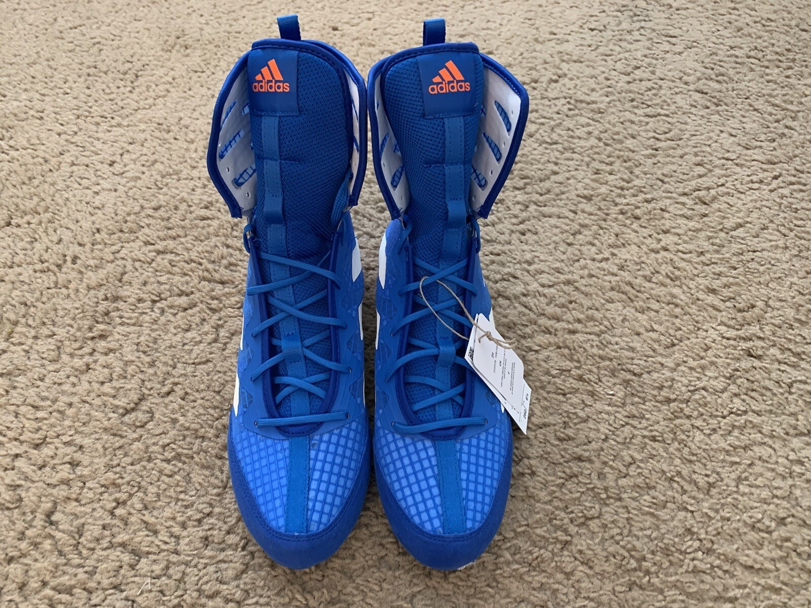 adidas Box Hog 4 Boxing Shoes Blue White Gym Training Size 7 WMNS 8 GW1402