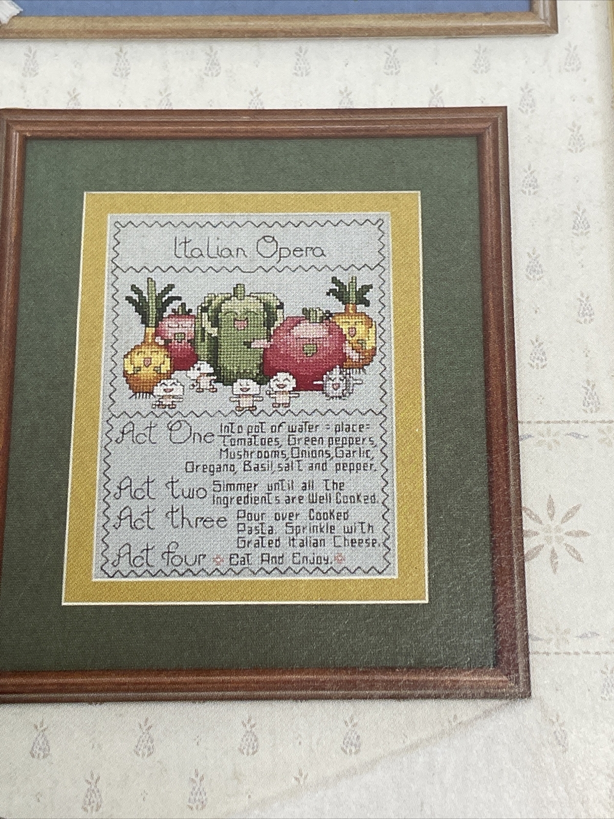 Pegasus Publication What's Cooking Cross Stitch Pattern kitchen