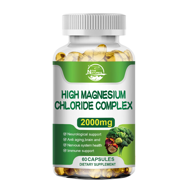 2000mg Magnesium Chloride Chelated Citrate Complex High Absorption Capsules