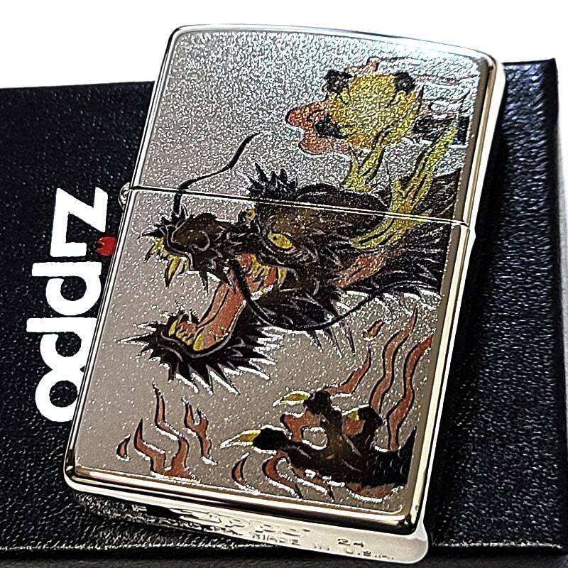 ZIPPO lighter Dragon Zippo silver Japanese pattern cool dragon stylish amulet me