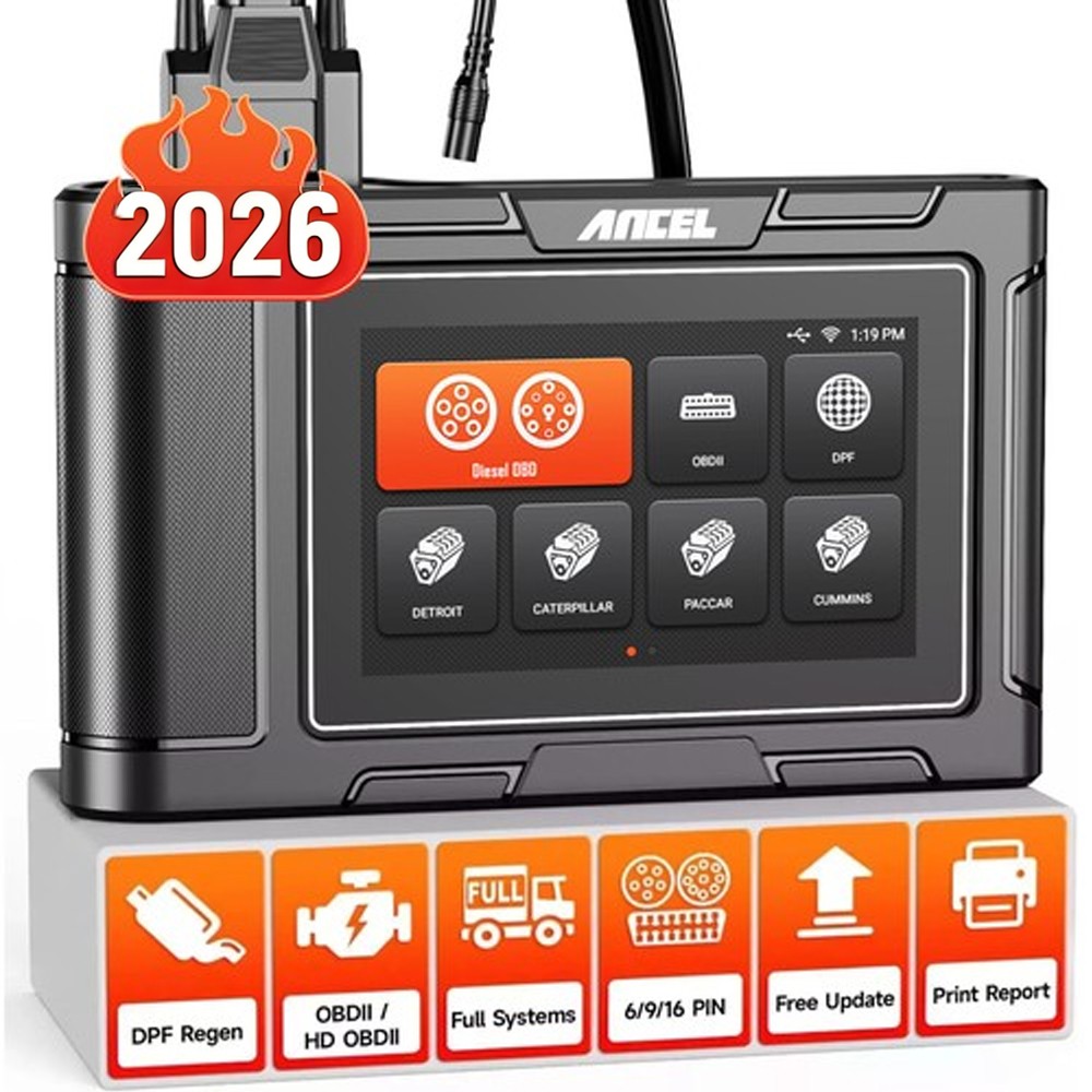 Ancel HD3400 PRO Diesel OBD Heavy Duty Truck Scanner Diagnostic Tool DPF Regen