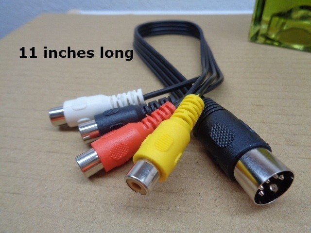 5Pin DIN Male - 4 RCA Female Audio Cable fits Naim Commodore64 Atari TI-99/4A