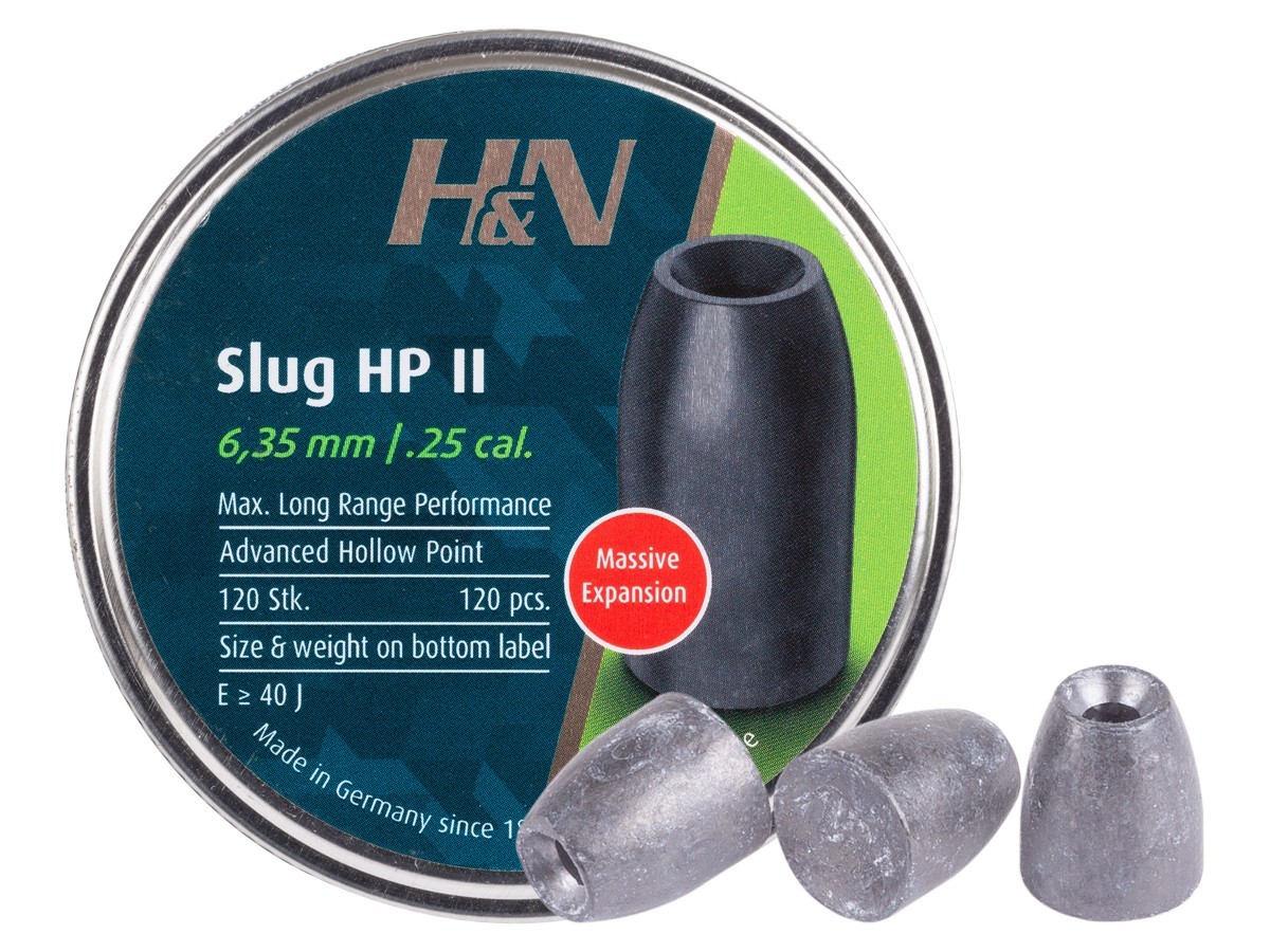(NEW) H&N Slug HP II, .249 Cal, 30 Grains, Hollowpoint, 120ct