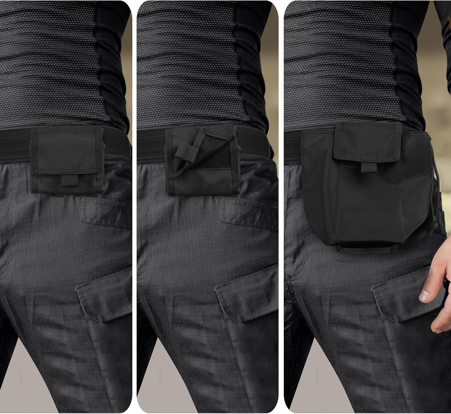 Molle Dump Pouch, Roll-Up Drawstring Magazine Utility Pouch Recovery Storage Pac